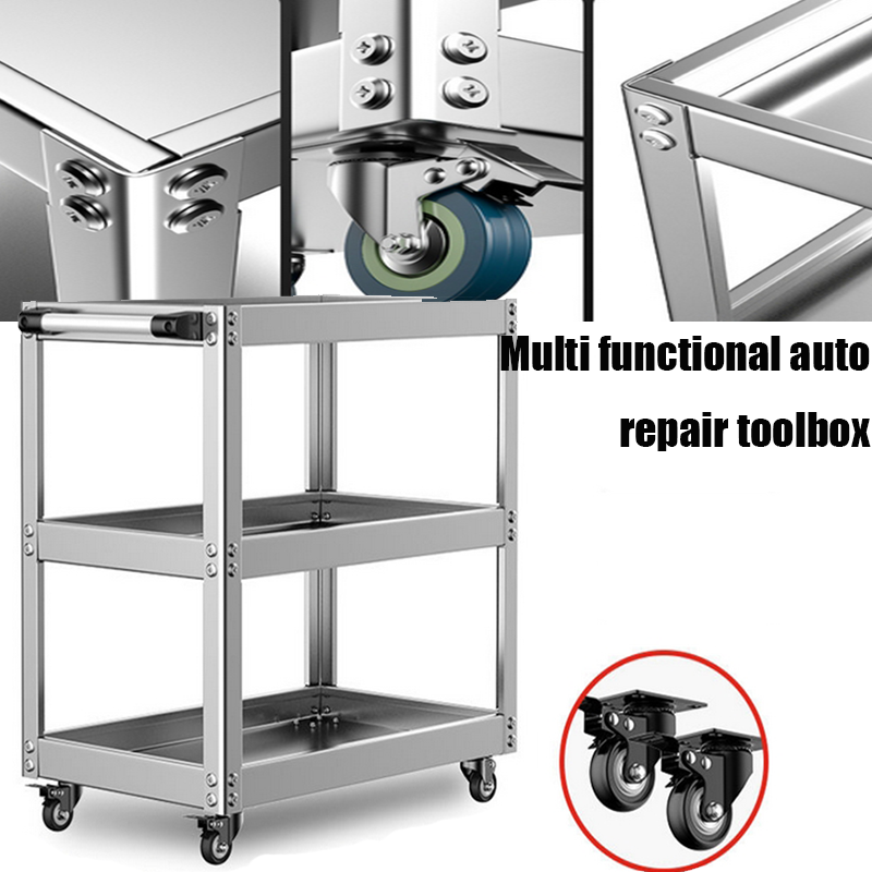 Auto Repair Shops - 2/3 layers Trolley Stainless Steel Tool