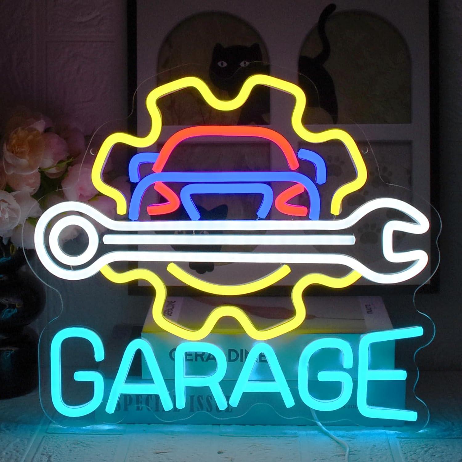 Garage Neon Sign USB Powered L - Auto Repair Shops reseña y precio