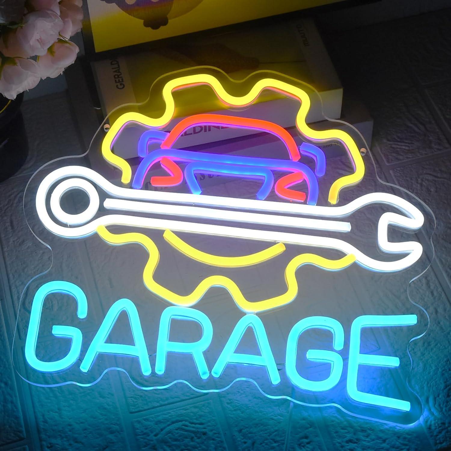 Garage Neon Sign USB Powered L - Auto Repair Shops reseña y precio