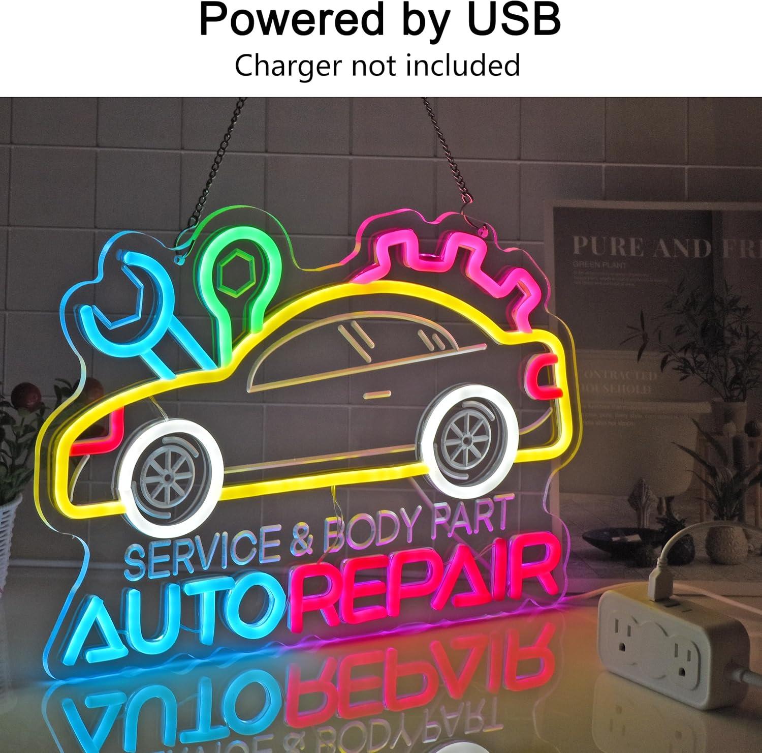 Auto Repair Neon Sign Neon Lig - Auto Repair Shops reseña y precio