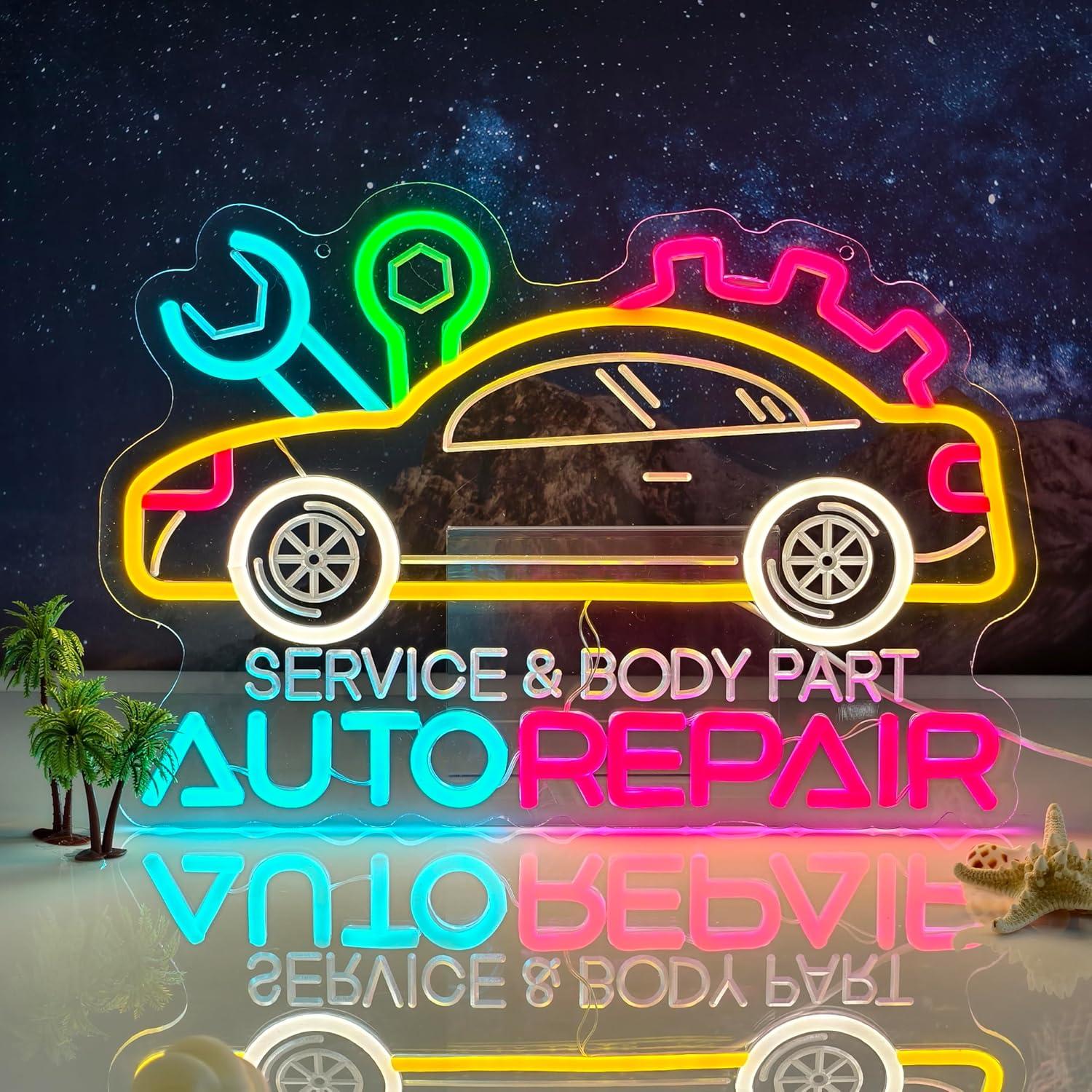 Auto Repair Neon Sign Neon Lig - Auto Repair Shops reseña y precio